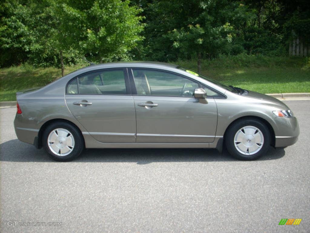 2006 Civic Hybrid Sedan - Galaxy Gray Metallic / Ivory photo #2