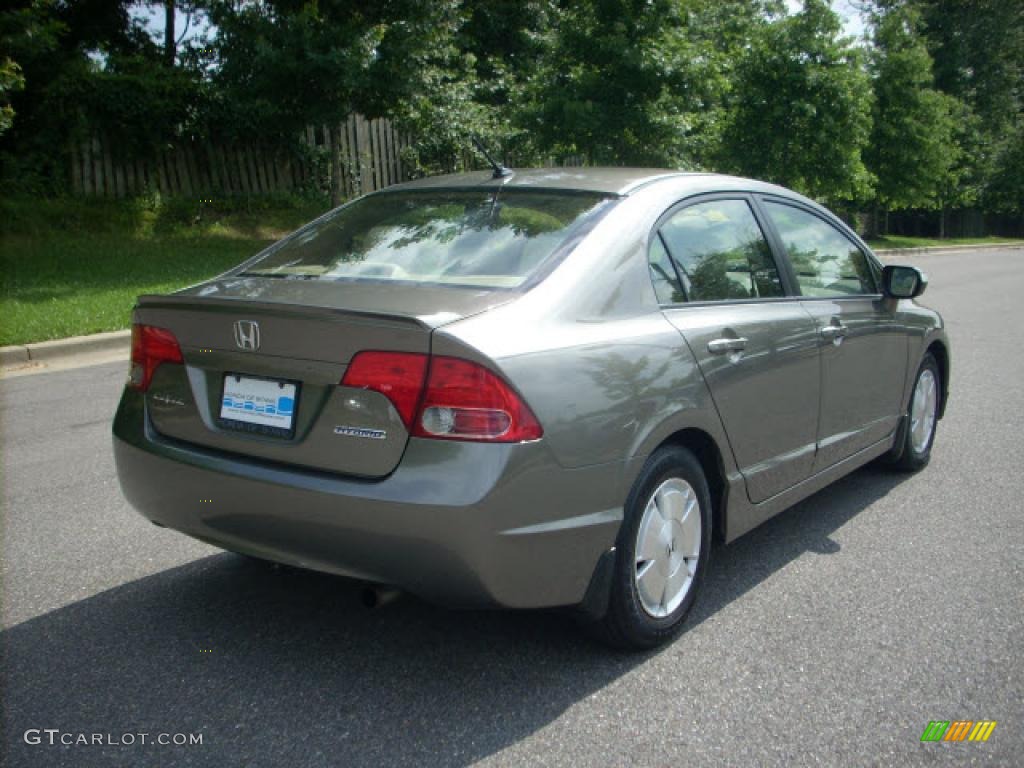 2006 Civic Hybrid Sedan - Galaxy Gray Metallic / Ivory photo #3