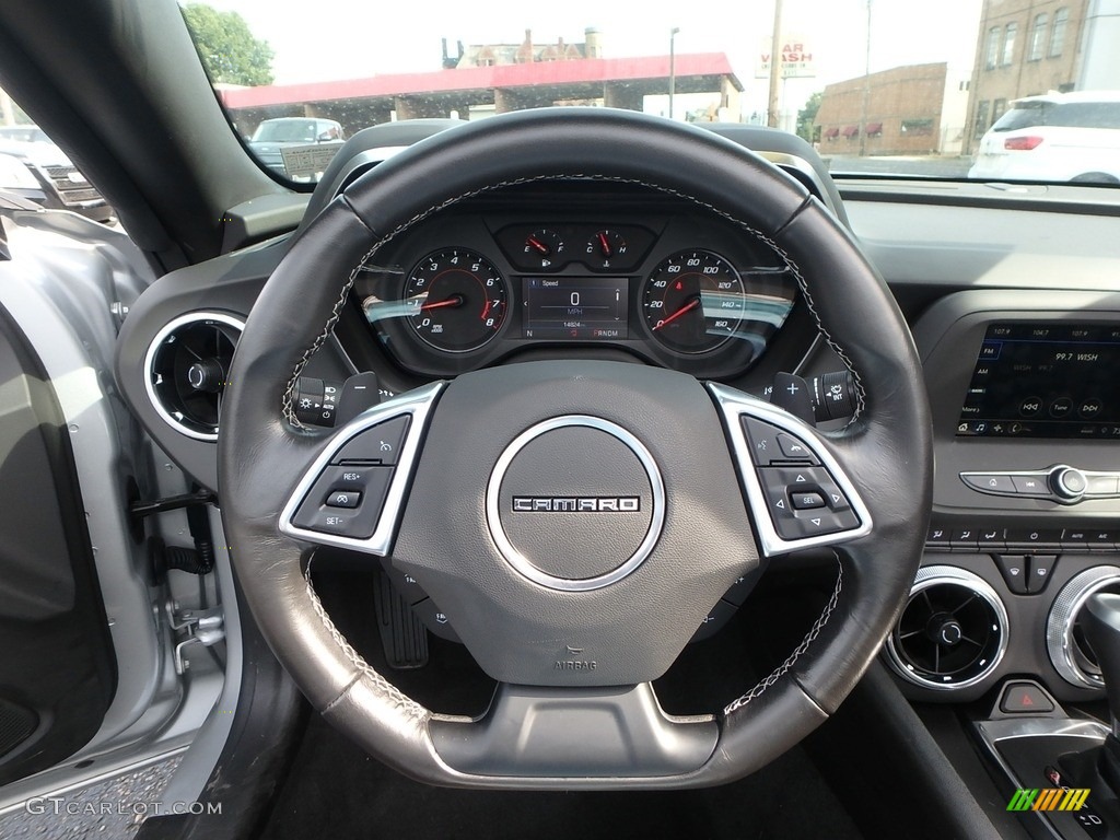 2019 Chevrolet Camaro LT Convertible Jet Black Steering Wheel Photo #134774094
