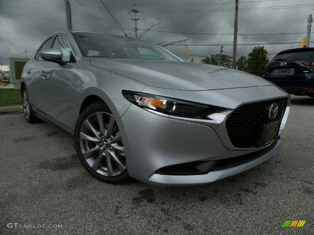 2019 MAZDA3 Sedan - Sonic Silver Metallic / Black photo #1