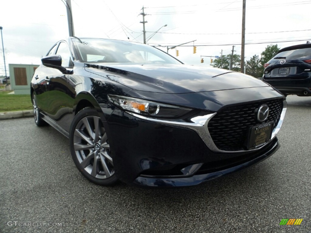 2019 MAZDA3 Select Sedan AWD - Deep Crystal Blue Mica / Black photo #1