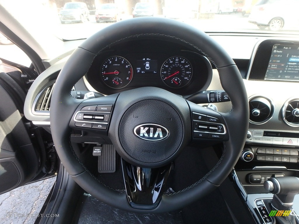 2019 Kia Stinger 2.0L AWD Black Steering Wheel Photo #134778048