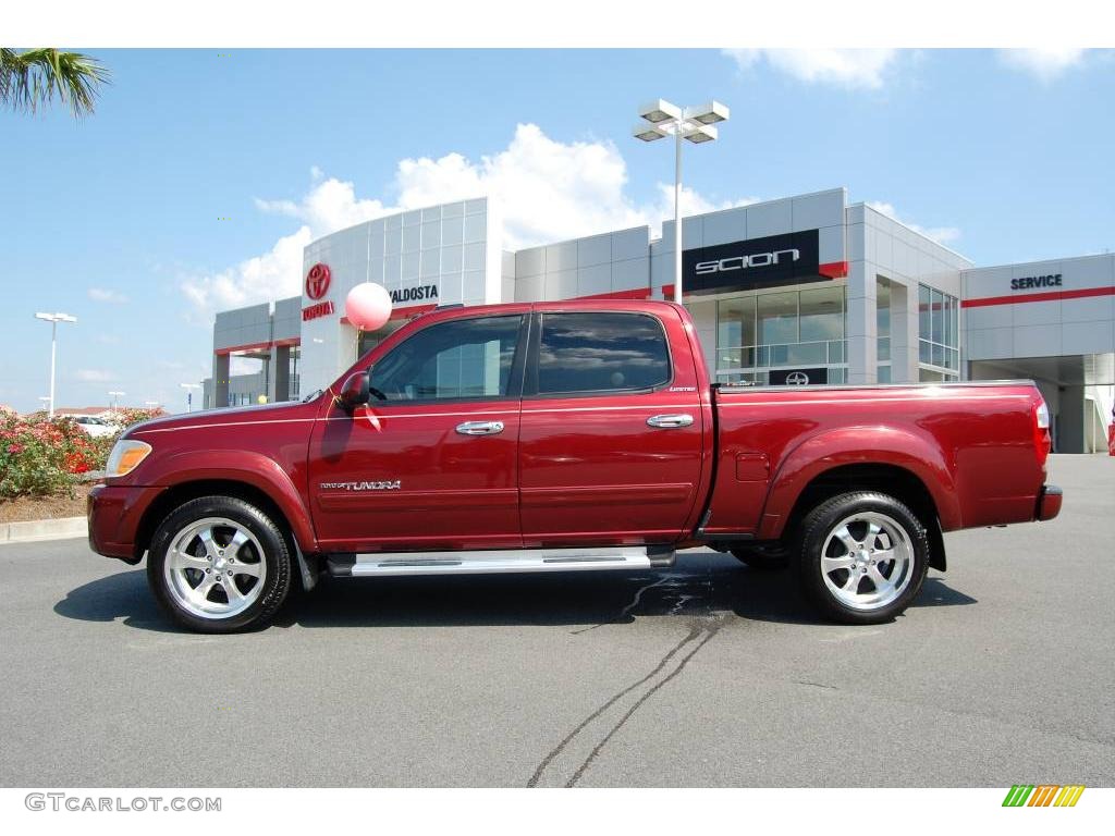 2006 Tundra Limited Double Cab - Salsa Red Pearl / Light Charcoal photo #3