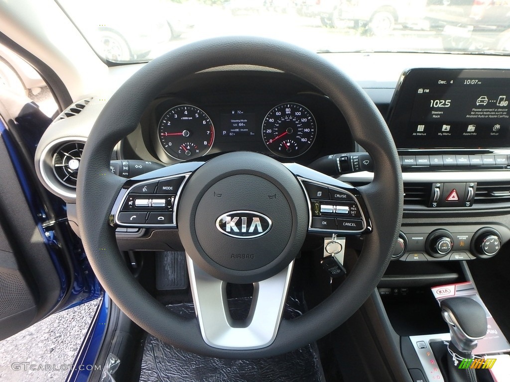 2020 Kia Forte LXS Black Steering Wheel Photo #134778576