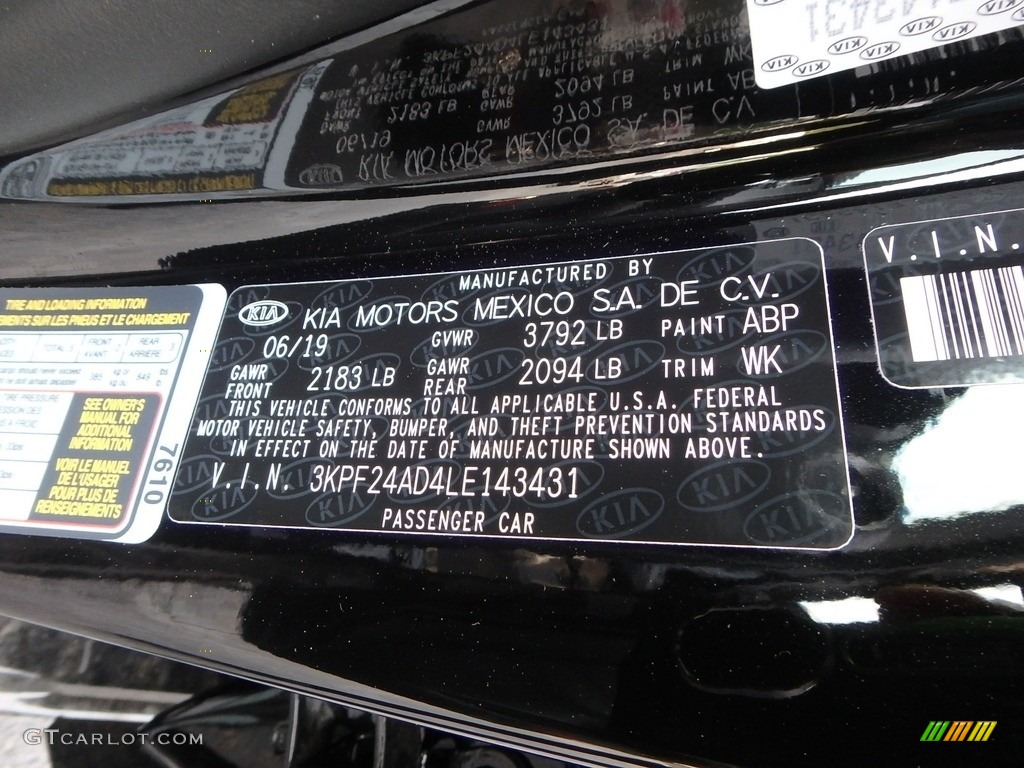 2020 Forte Color Code ABP for Black Photo #134779439