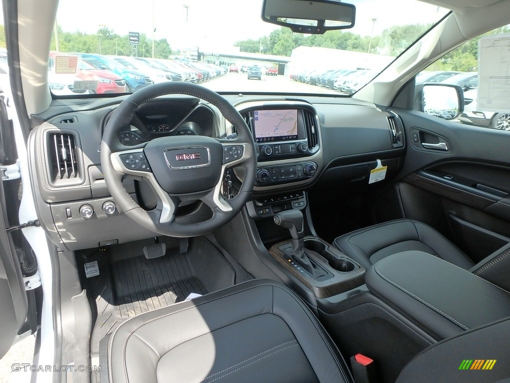 Jet Black Interior 2020 GMC Canyon Denali Crew Cab 4WD Photo #134781315