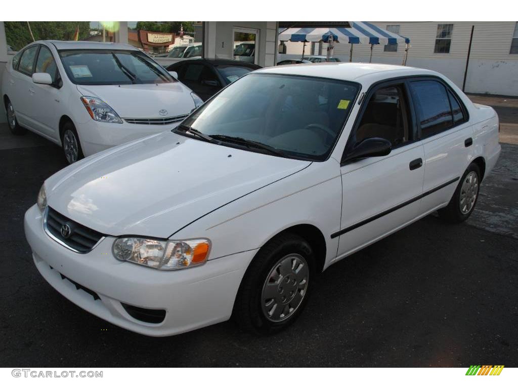 2002 Corolla CE - Super White / Pebble Beige photo #1