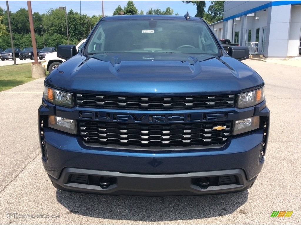 2019 Silverado 1500 Custom Crew Cab 4WD - Northsky Blue Metallic / Jet Black photo #4