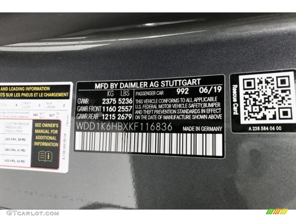 2019 E 450 Cabriolet - Selenite Grey Metallic / Black photo #11