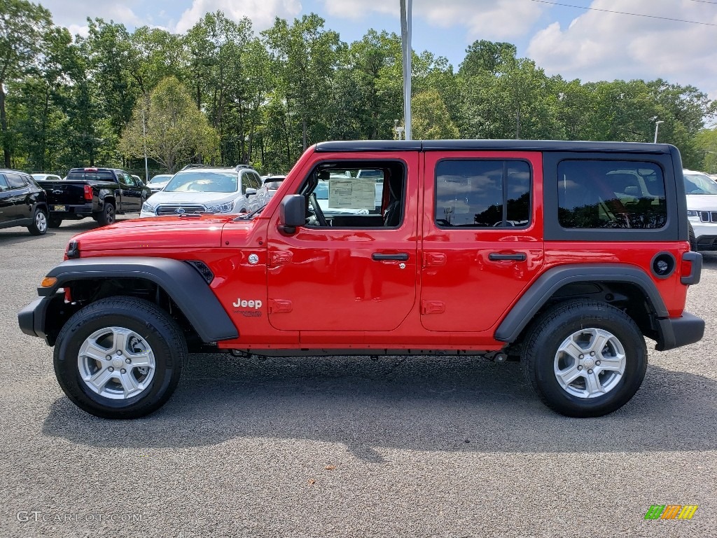 Firecracker Red 2020 Jeep Wrangler Unlimited Sport 4x4 Exterior Photo #134785261