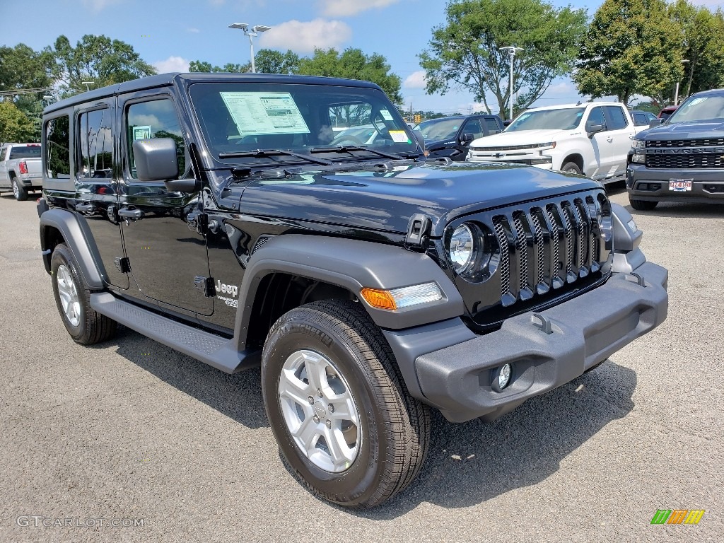 Black 2020 Jeep Wrangler Unlimited Sport 4x4 Exterior Photo #134785960