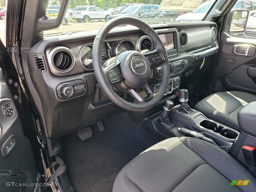 Black Interior 2020 Jeep Wrangler Unlimited Sport 4x4 Photo #134786110