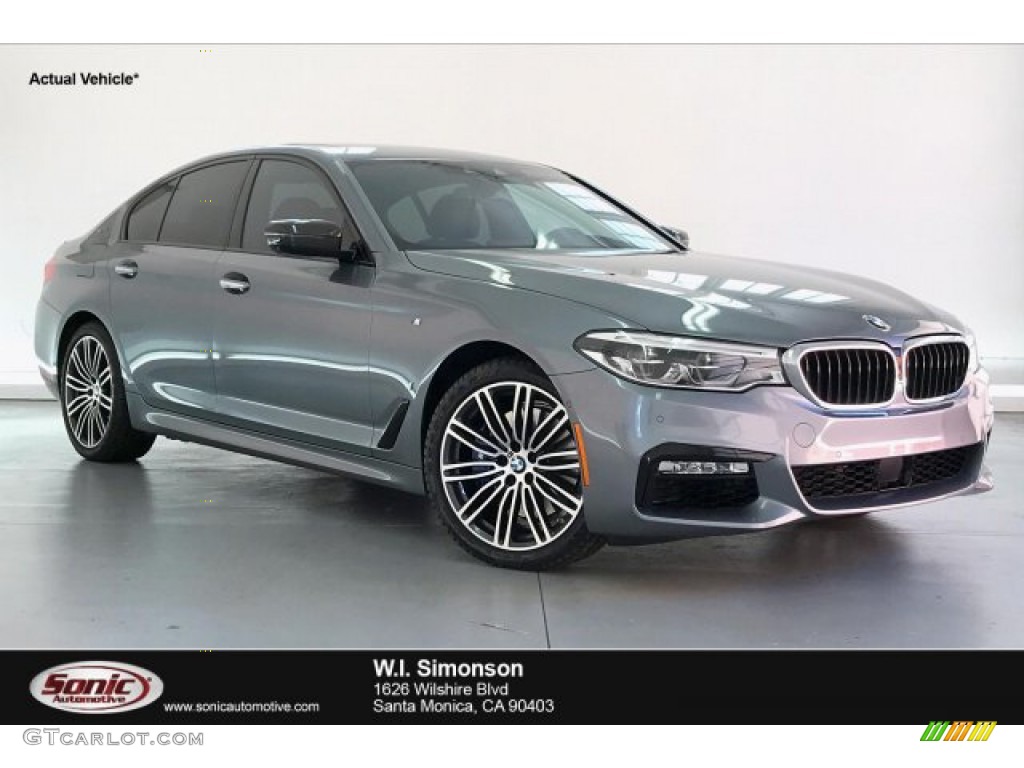 2018 5 Series 530e iPerfomance xDrive Sedan - Bluestone Metallic / Black photo #1