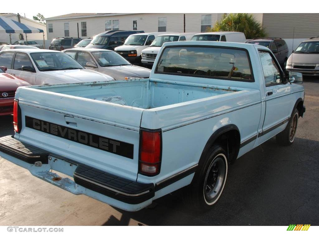1992 S10 Regular Cab - Sky Blue / Blue photo #5