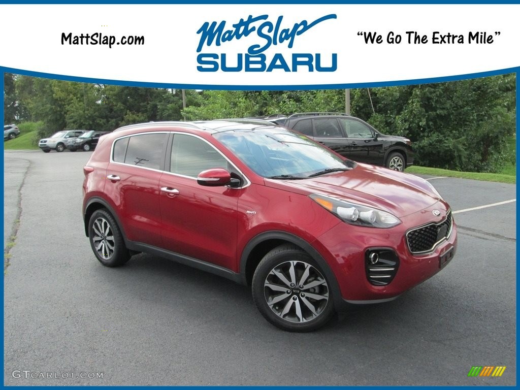 2017 Sportage EX AWD - Hyper Red / Black photo #1