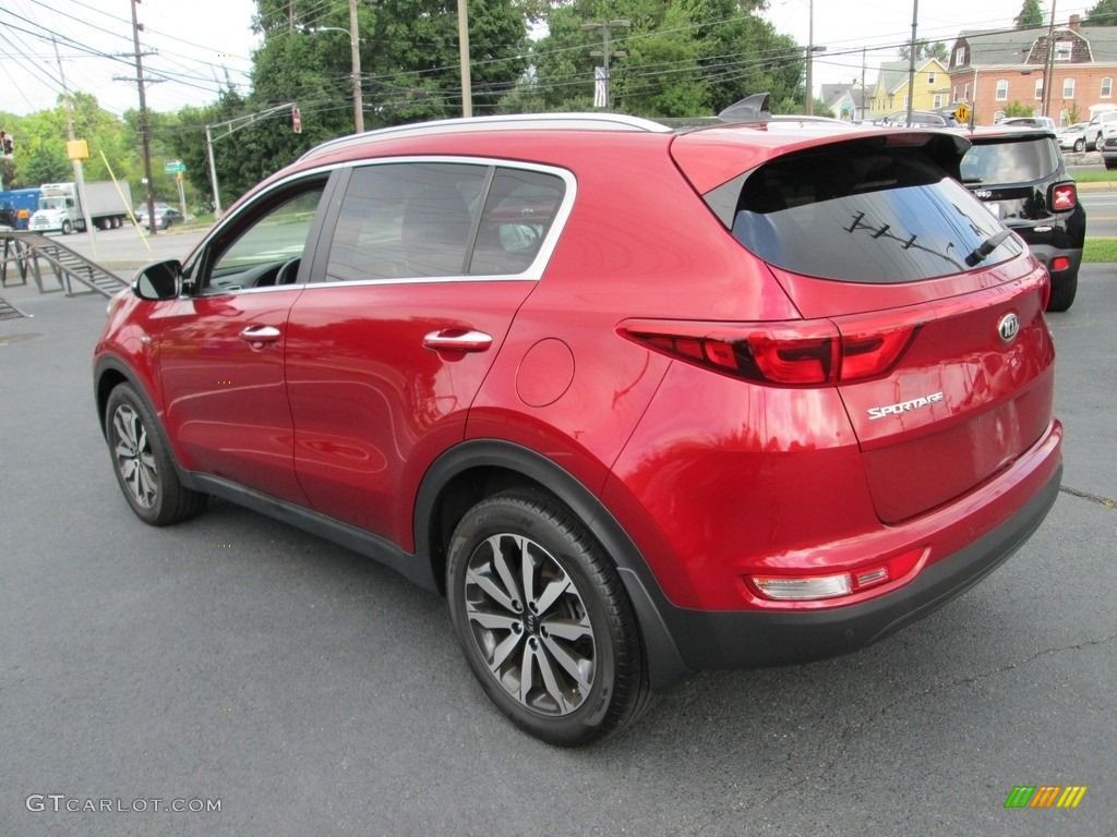 2017 Sportage EX AWD - Hyper Red / Black photo #8