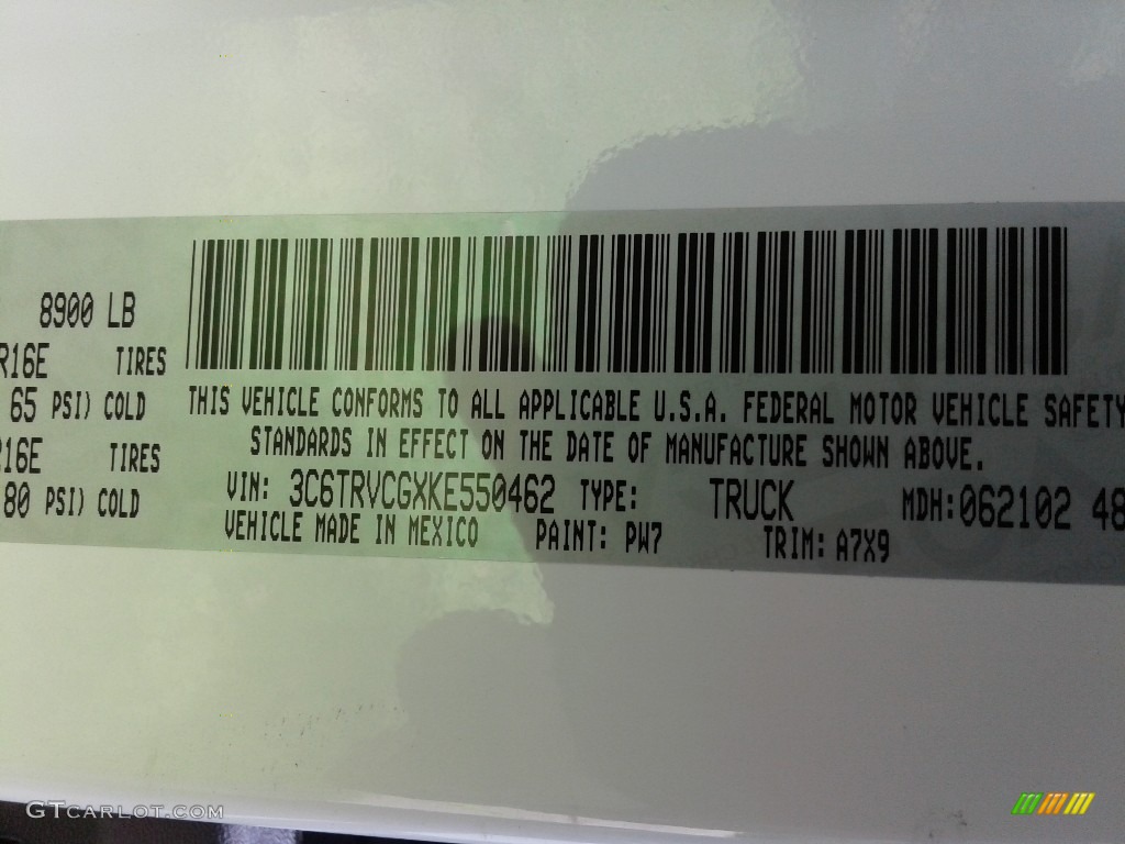 2019 ProMaster 2500 High Roof Cargo Van - Bright White / Black photo #26