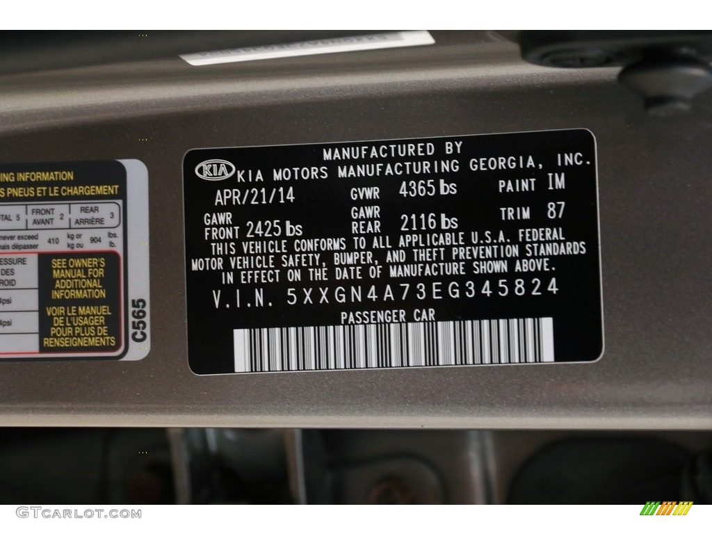 2014 Optima EX - Satin Metal / Gray photo #21