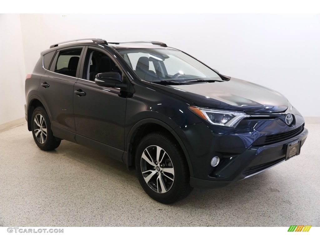 2018 RAV4 XLE - Galactic Aqua Mica / Black photo #1