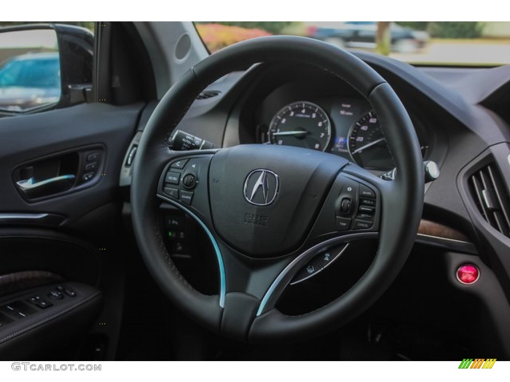 2020 Acura MDX Technology AWD Ebony Steering Wheel Photo #134805059