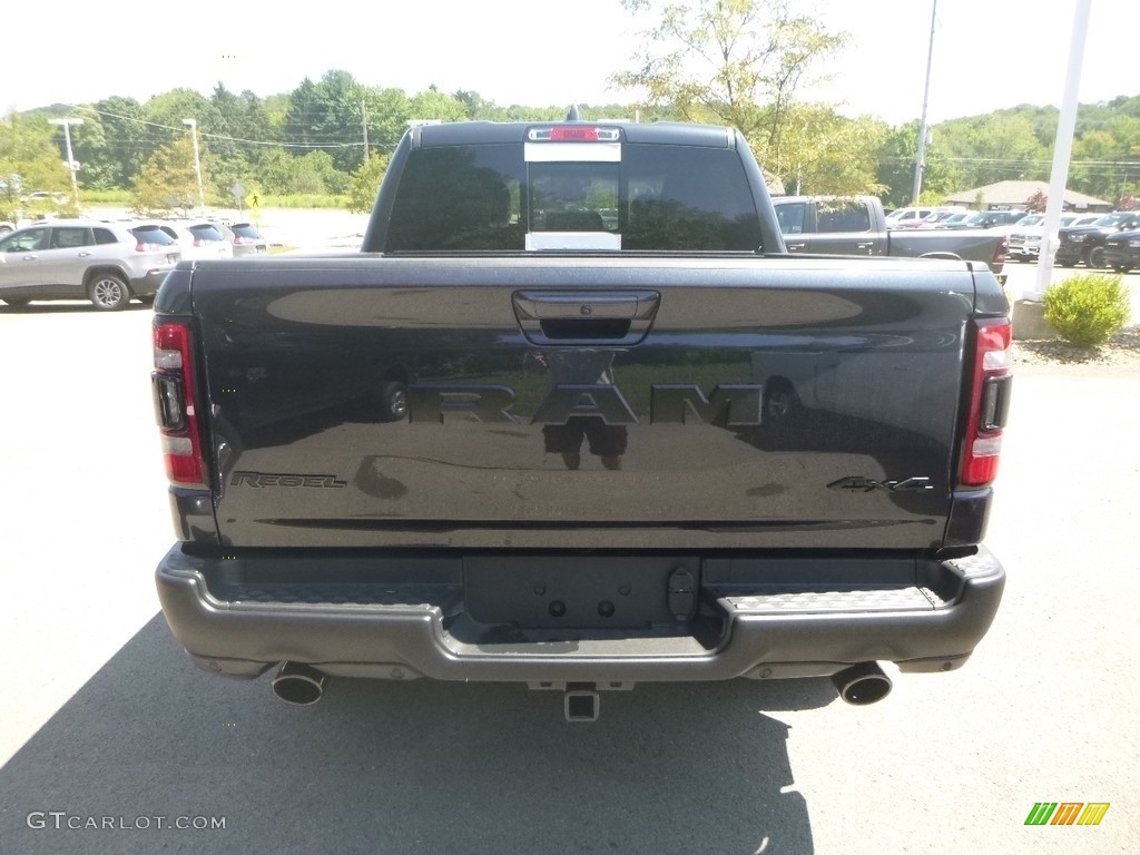 2019 1500 Rebel Crew Cab 4x4 - Maximum Steel Metallic / Black/Red photo #4