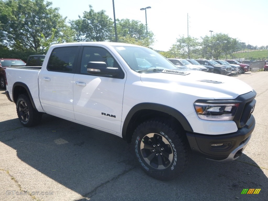 Bright White 2020 Ram 1500 Rebel Crew Cab 4x4 Exterior Photo #134808743