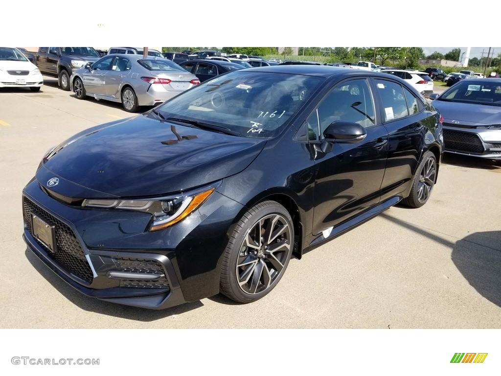 2020 Corolla SE - Black Sand Pearl / Black photo #1