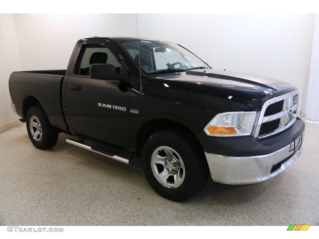 2012 Ram 1500 Express Regular Cab 4x4 - Black / Dark Slate Gray/Medium Graystone photo #1