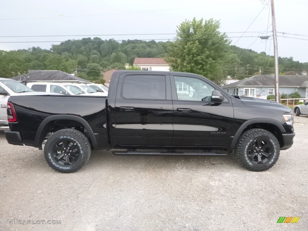 2020 1500 Rebel Crew Cab 4x4 - Diamond Black Crystal Pearl / Black photo #6