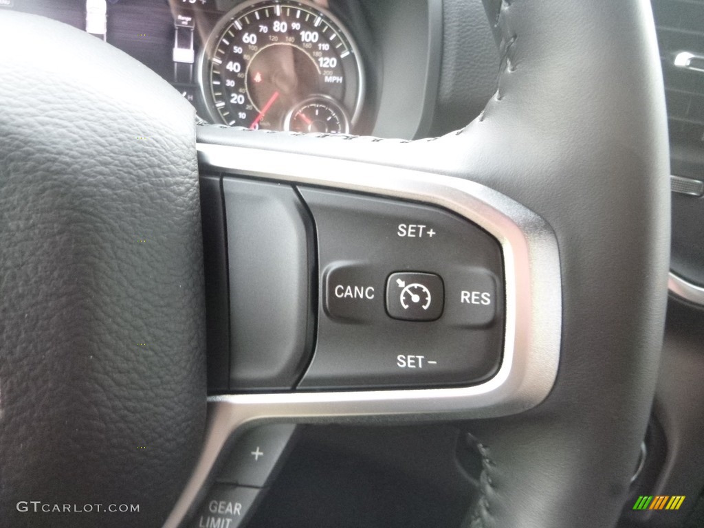 2020 Ram 1500 Big Horn Night Edition Crew Cab 4x4 Black/Diesel Gray Steering Wheel Photo #134813257