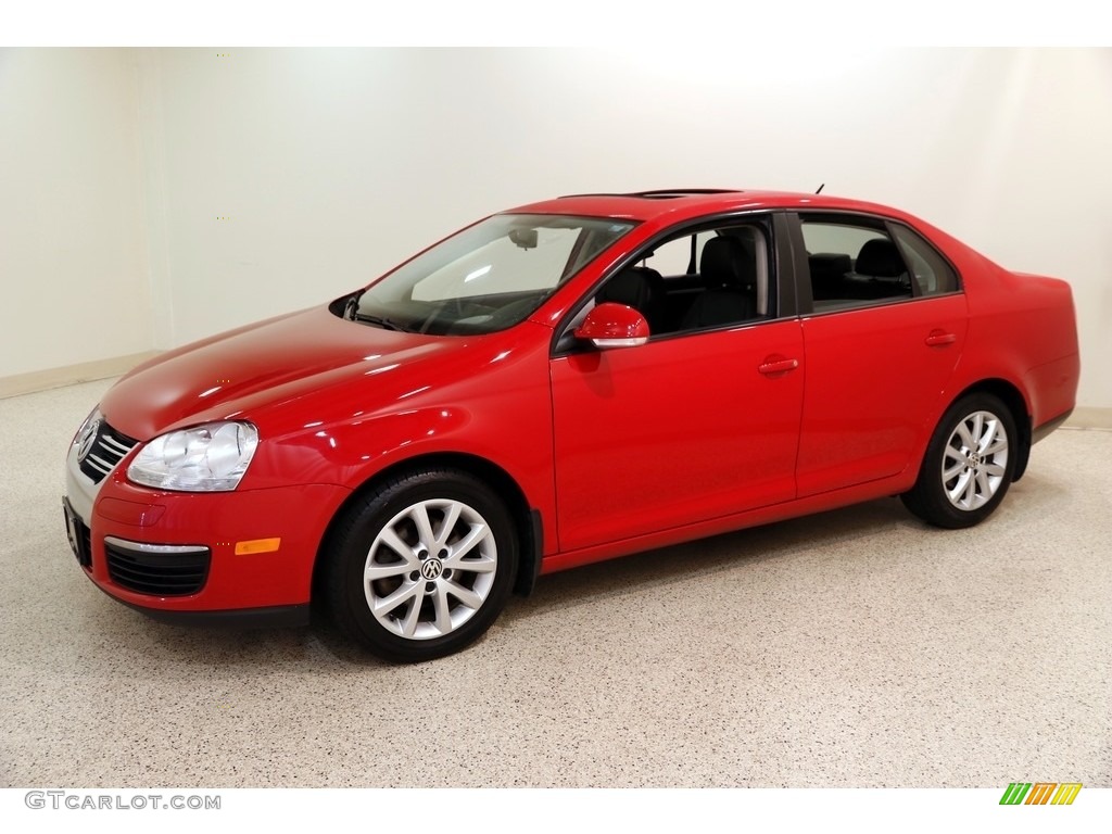 2010 Jetta SE Sedan - Salsa Red / Titan Black photo #3