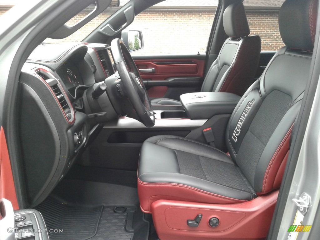 Black/Red Interior 2019 Ram 1500 Rebel Crew Cab 4x4 Photo #134815474