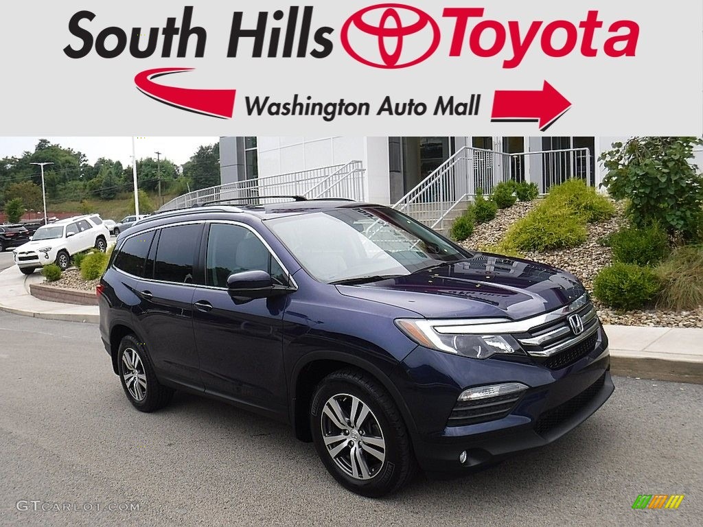2016 Pilot EX-L AWD - Steel Sapphire Metallic / Gray photo #1