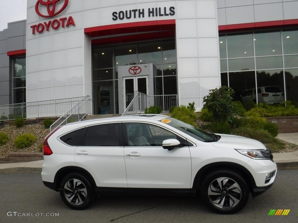2016 CR-V Touring AWD - White Diamond Pearl / Beige photo #2