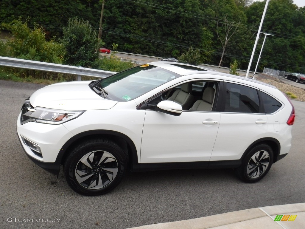 2016 CR-V Touring AWD - White Diamond Pearl / Beige photo #7