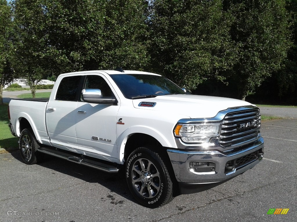 Bright White 2019 Ram 2500 Laramie Longhorn Crew Cab 4x4 Exterior Photo #134817814