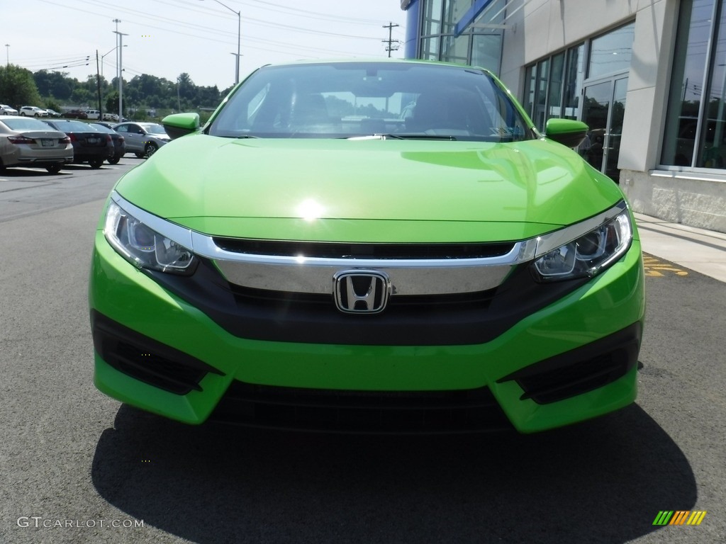 2016 Civic LX-P Coupe - Energy Green Pearl / Black/Gray photo #5