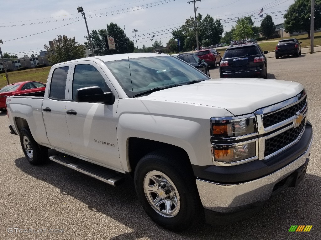 2014 Silverado 1500 WT Double Cab 4x4 - Summit White / Jet Black/Dark Ash photo #9