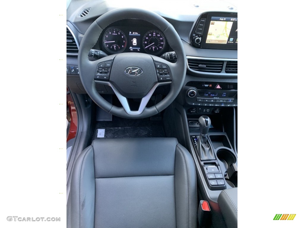 2020 Hyundai Tucson Ultimate AWD Black Steering Wheel Photo #134828081
