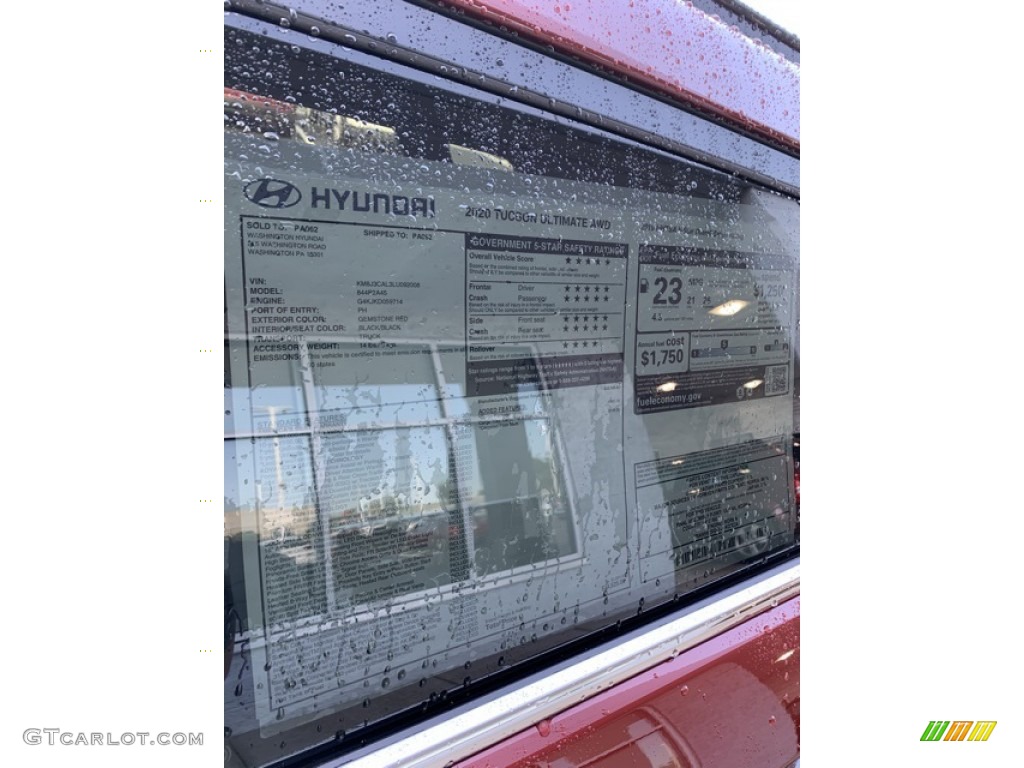 2020 Hyundai Tucson Ultimate AWD Window Sticker Photos