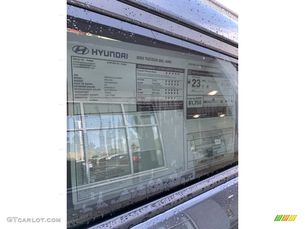 2020 Hyundai Tucson SEL AWD Window Sticker Photo #134829227