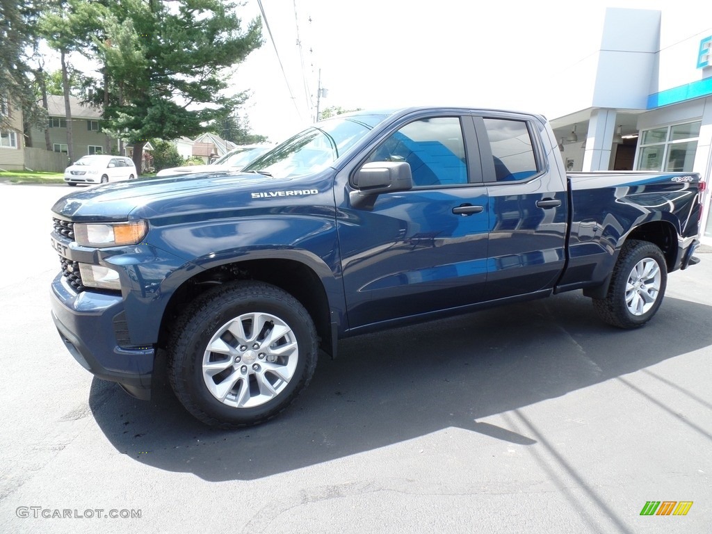 Northsky Blue Metallic 2020 Chevrolet Silverado 1500 Custom Double Cab 4x4 Exterior Photo #134842380