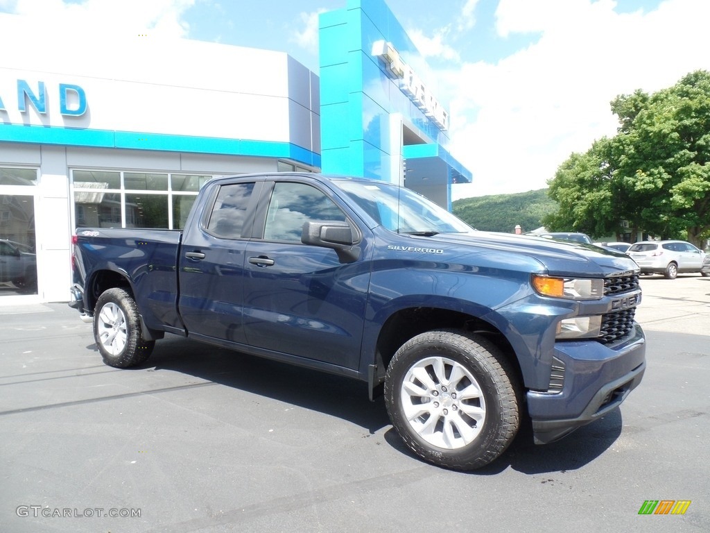 Northsky Blue Metallic 2020 Chevrolet Silverado 1500 Custom Double Cab 4x4 Exterior Photo #134842469