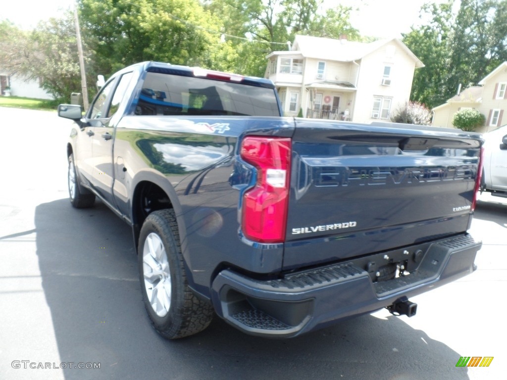 2020 Silverado 1500 Custom Double Cab 4x4 - Northsky Blue Metallic / Jet Black photo #9