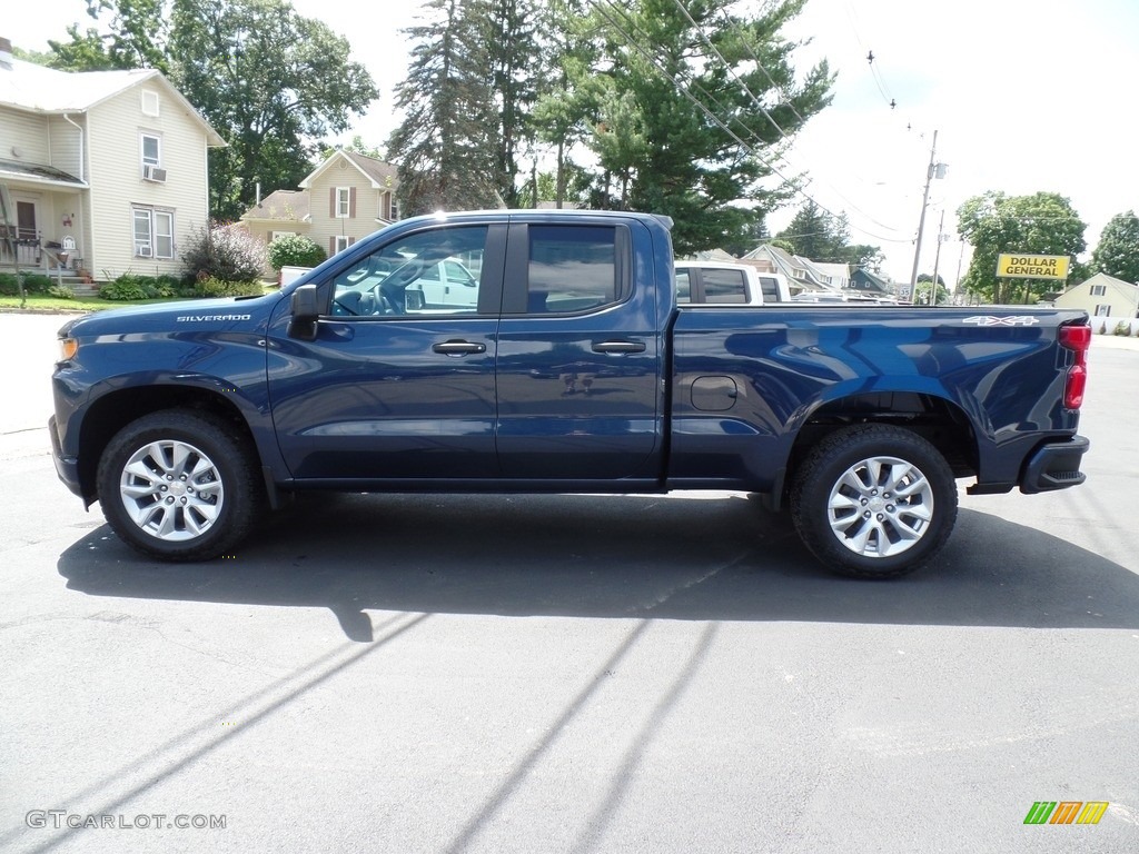 Northsky Blue Metallic 2020 Chevrolet Silverado 1500 Custom Double Cab 4x4 Exterior Photo #134842664