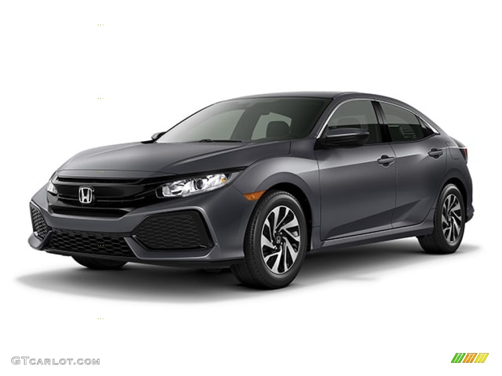 2019 Civic LX Hatchback - Polished Metal Metallic / Black photo #39