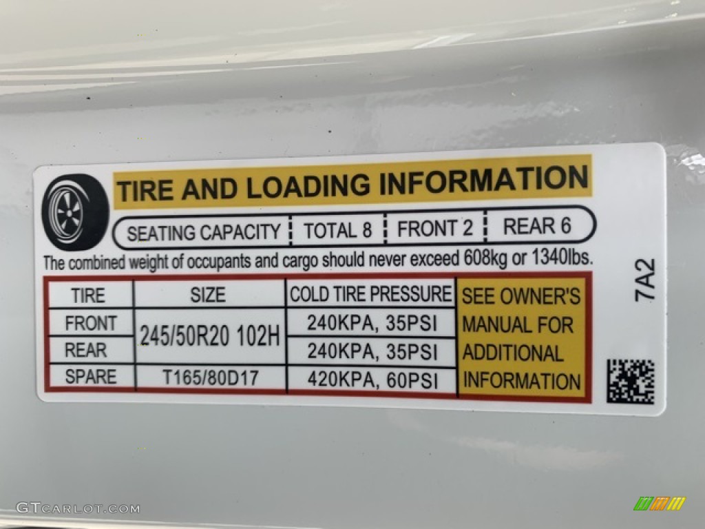 2020 Honda Pilot Touring AWD Info Tag Photo #134853159