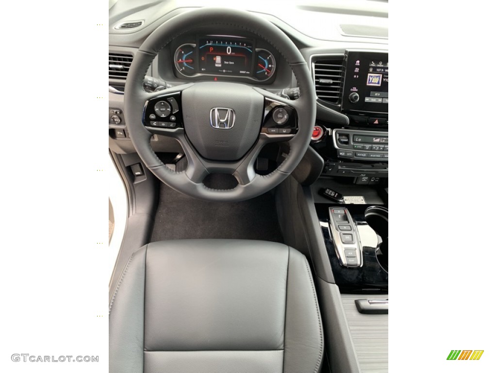 2020 Honda Pilot Touring AWD Black Steering Wheel Photo #134853252