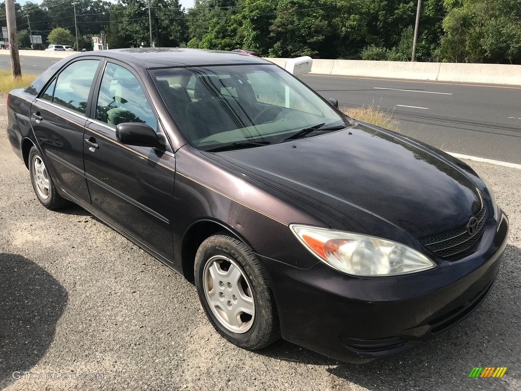 2002 Camry LE V6 - Salsa Red Pearl / Stone photo #7