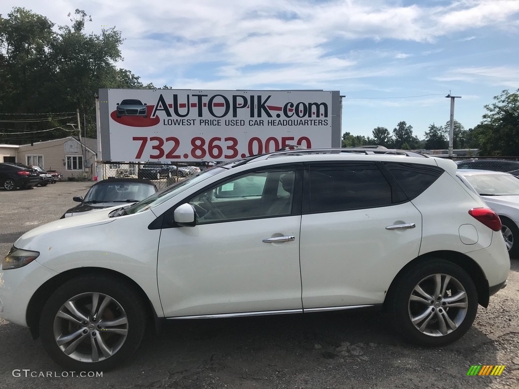 2009 Murano LE AWD - Glacier Pearl / Beige photo #3